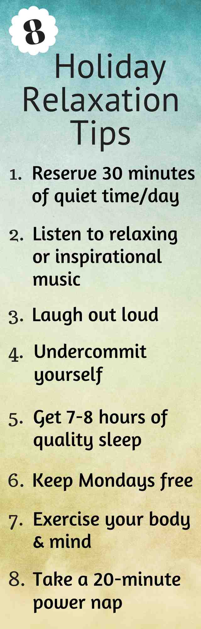 8 conseils de relaxation pour les vacances - Réduisez le stress et profitez des vacances cette année